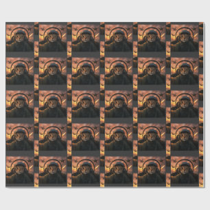 Selfie Squad Cat Funny Fighter Pilot Meme Cat Gen Wrapping Paper