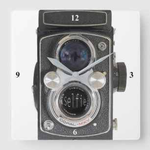 Selfie Square Wall Clock