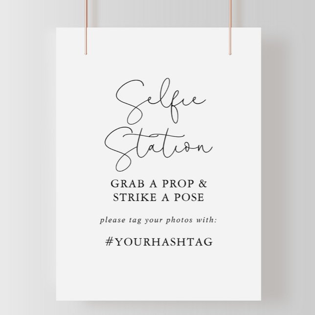 Selfie Station Simple Elegant Calligraphy Sign (Creator Uploaded)