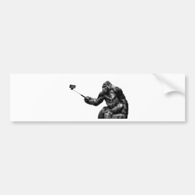 selfie stick bumper sticker (Front)