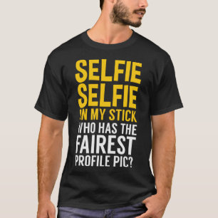 Selfie Stick Profile Pic Fairy Tale Readers T-Shirt