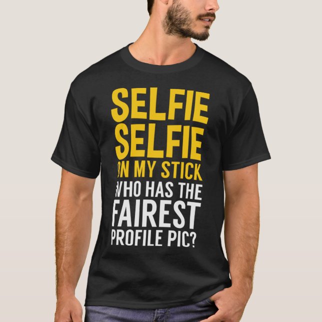 Selfie Stick Profile Pic Fairy Tale Readers T-Shirt (Front)