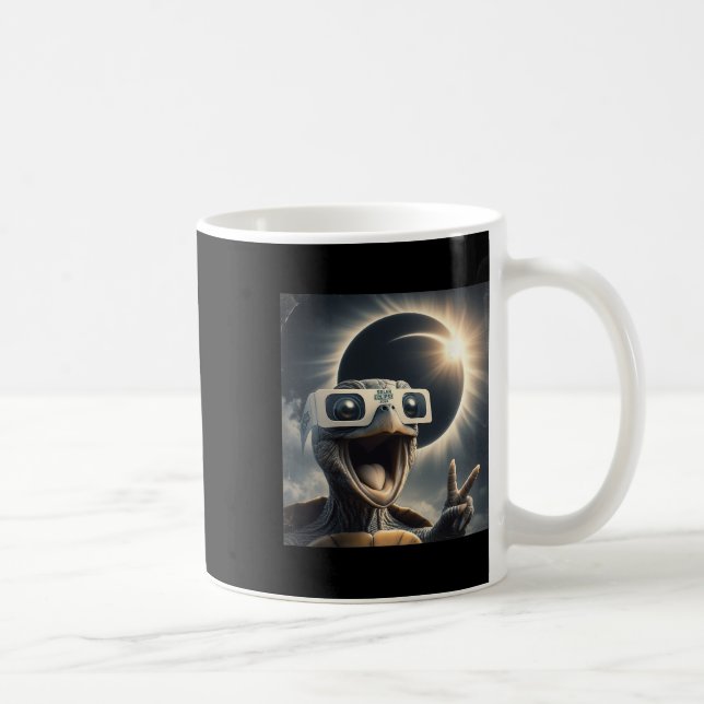 Selfie Turtle Kids Mens Solar Eclipse  Coffee Mug (Right)