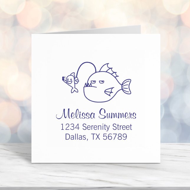 Selfie with Anglerfish Address Self-inking Stamp (Creator Uploaded)