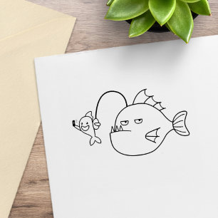 Selfie with Anglerfish Self-inking Stamp