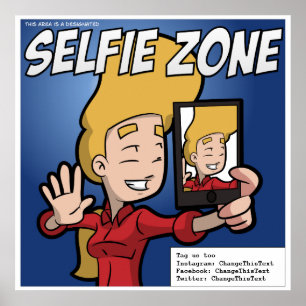 Selfie Zone Poster (customisable)