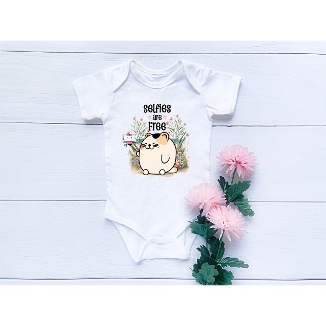Selfies are Free Girls Baby Bodysuit (Creator Uploaded)