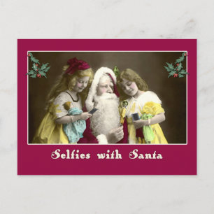 Selfies with Santa Cute Christmas Card