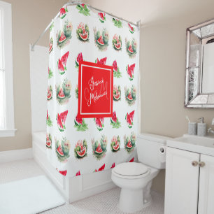 Selfish Watermelon Summer Shower Curtain