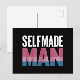Selfmade Man Transgender Trans Pride Flag Transsex Postcard