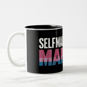 Selfmade Man Transgender Trans Pride Flag Transsex Two-Tone Coffee Mug