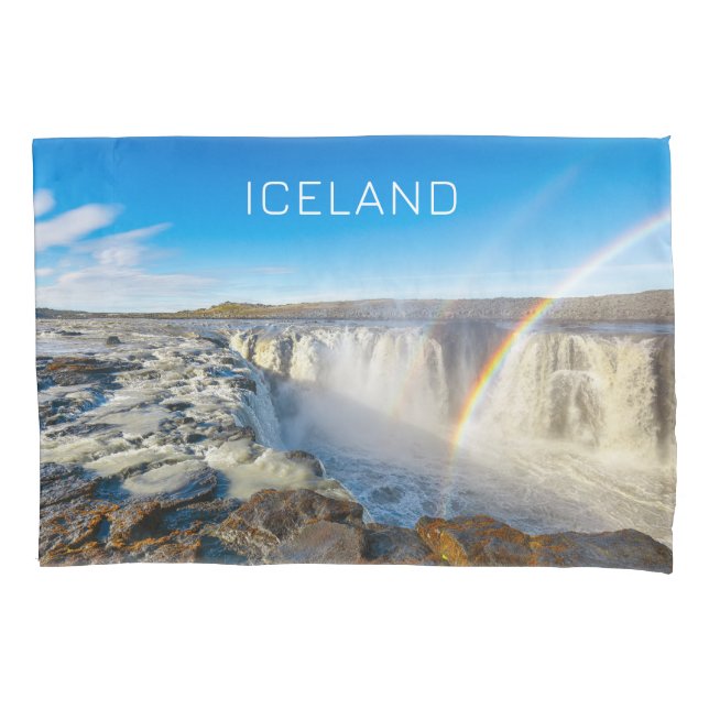 Selfoss & Kolufossar Waterfalls, Iceland Pillowcase (Front)