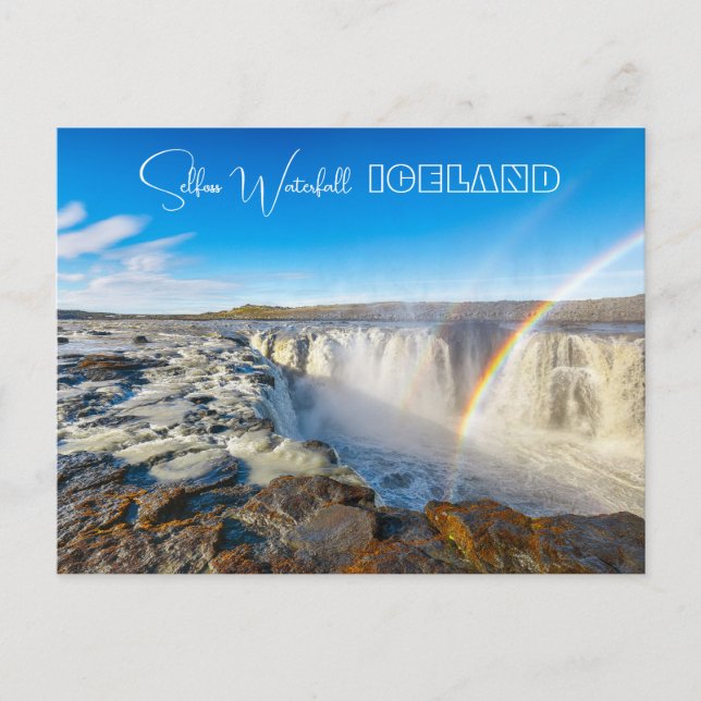 Selfoss Waterfall, Iceland Postcard (Front)