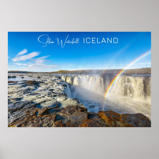 Selfoss Waterfall, Iceland Poster (Front)
