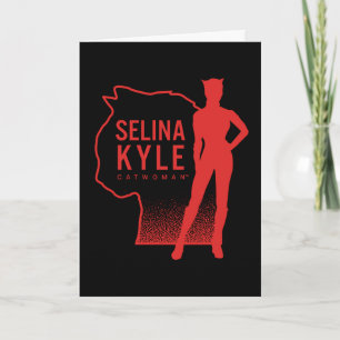 Selina Kyle Catwoman Outline Logo Card