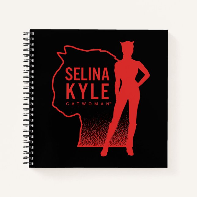 Selina Kyle Catwoman Outline Logo Notebook (Front)