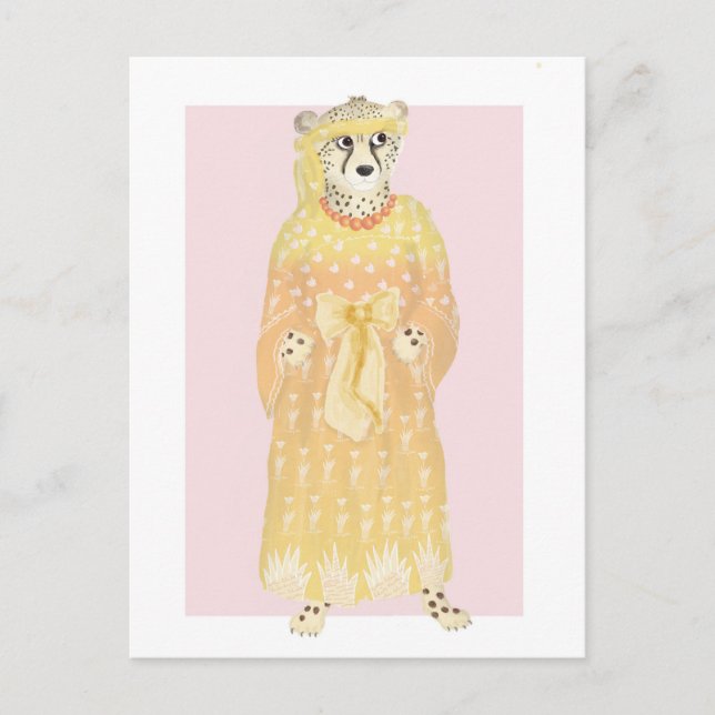 Seline elegant cheetah postcard (Front)