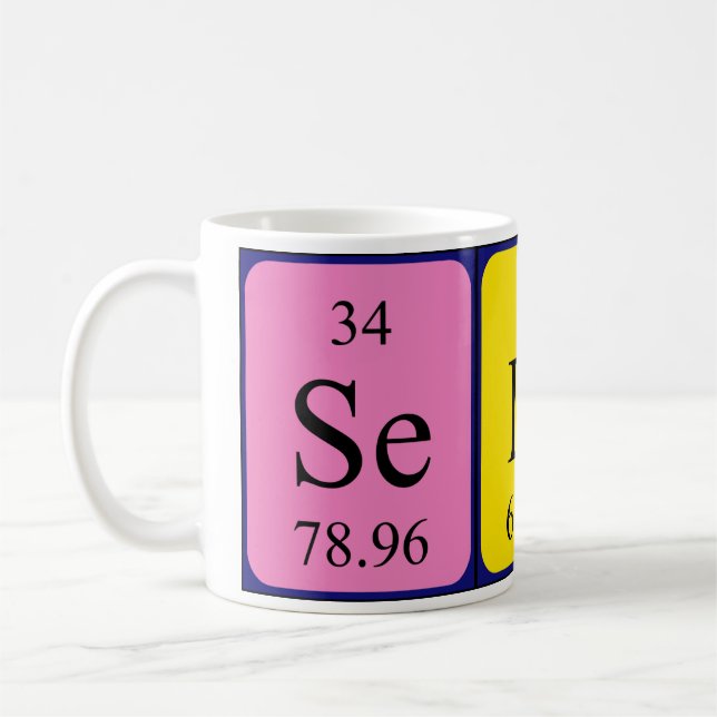 Seline periodic table name mug (Left)