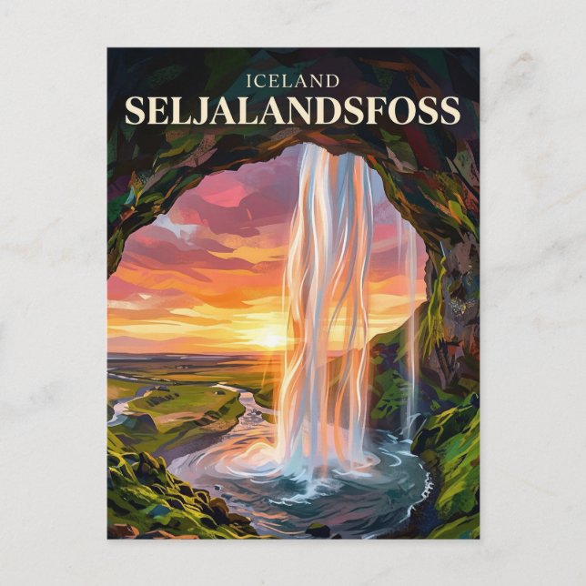Seljalandsfoss Iceland Postcard (Front)