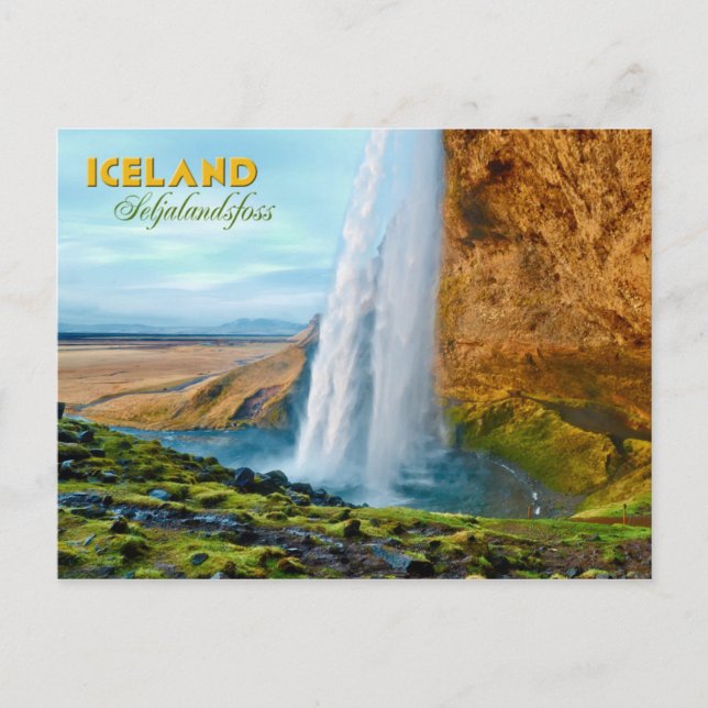Seljalandsfoss Waterfall in Iceland Postcard (Front)