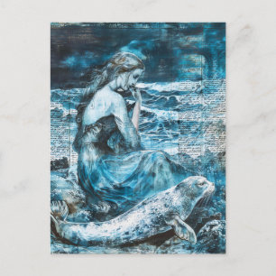 Selkie Celtic Shape-shifting Seal Postcard
