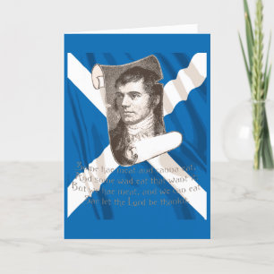Selkirk Grace Burns Night And Scottish Saltire Holiday Card