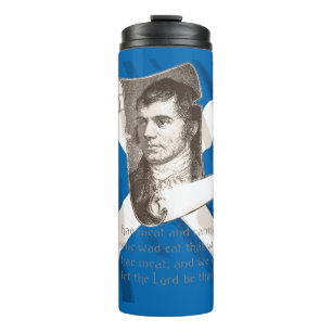 Selkirk Grace Burns Night And Scottish Saltire Thermal Tumbler