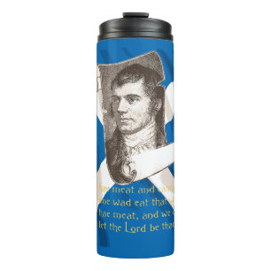 Selkirk Grace Burns Night Quote And Saltire Thermal Tumbler