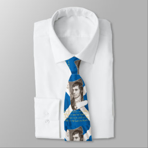 Selkirk Grace Burns Night Quote And Saltire Tie