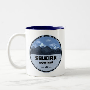 Selkirk Mountains British Columbia Camping Two-Tone Coffee Mug