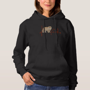 Selkirk Rex Cat Heartbeat EKG Cat & Kitten Hoodie