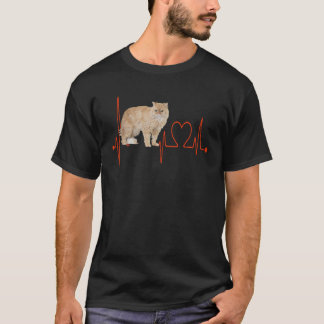 Selkirk Rex Cat Heartbeat EKG Cat & Kitten T-Shirt