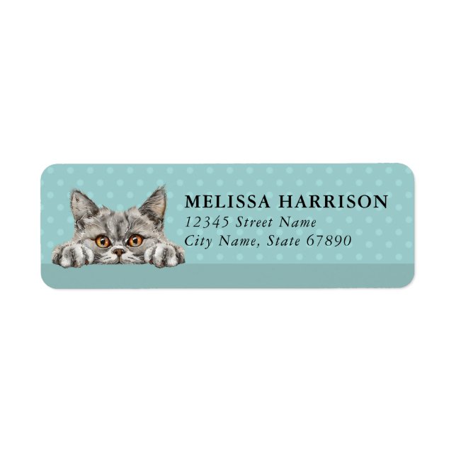 Selkirk Rex Cat Return Address Labels (Front)