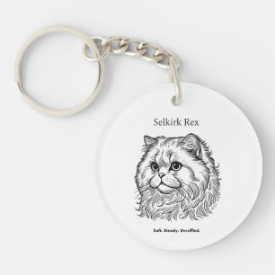 Selkirk Rex Portrait Key Ring