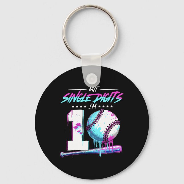Sell 10 Years Old Birthday Double Digits 10 Birthd Key Ring (Front)