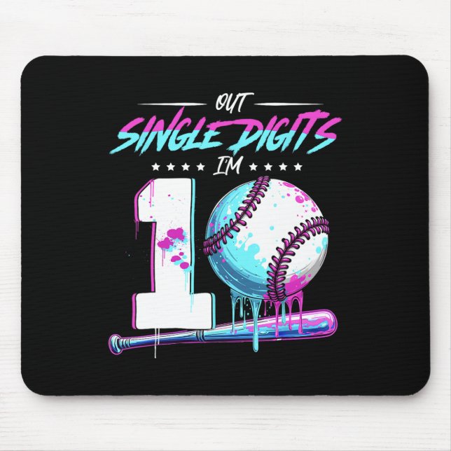 Sell 10 Years Old Birthday Double Digits 10 Birthd Mouse Pad (Front)