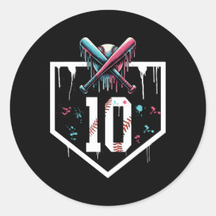 Sell 10th Birthday Home Plate Boy Youth Ten 10 Yea Classic Round Sticker