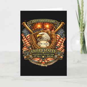 Sell 250 Years 1776-2026 250th Birthday 4th July Card