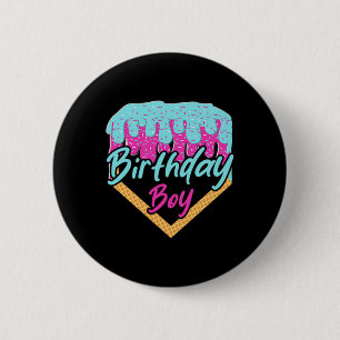 Sell 8 Year Old Ice Cream Drip 8th Birthday Boy Nu 6 Cm Round Badge