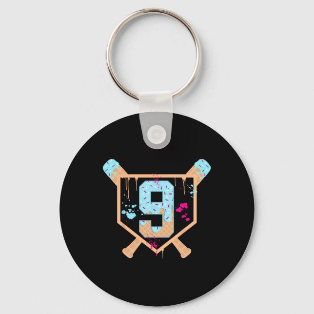 Sell 9 Year Old Ice Cream Drip 9th Birthday Boy Nu Key Ring (Front)