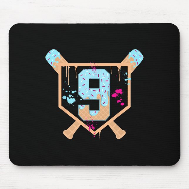 Sell 9 Year Old Ice Cream Drip 9th Birthday Boy Nu Mouse Pad (Front)
