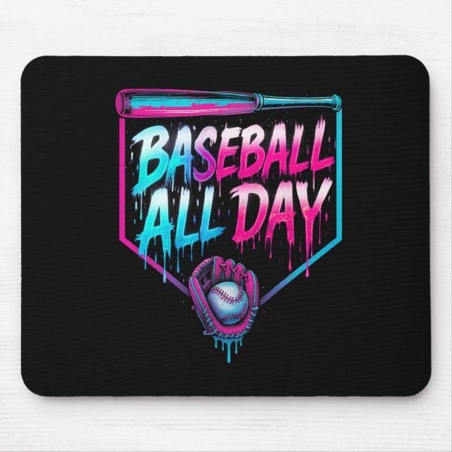 Sell All Day Ice Cream Dripping Sell Home Plate Dr Mouse Pad (Front)