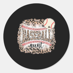 Sell Aunt Leopard Softll Auntie Funny Mother's Day Classic Round Sticker