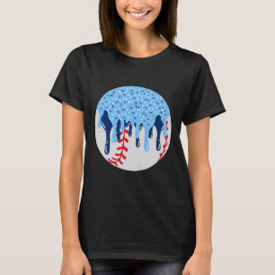 Sell Blue Ice Cream Drip With Sprinkles Drip T-Shirt