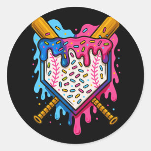 Sell Boys Ice Cream Drip Sell  Classic Round Sticker