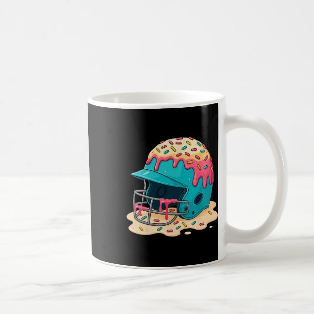 Sell Catcher Helmet With Face Mask Ice-cream Dripp Coffee Mug (Right)