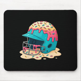Sell Catcher Helmet With Face Mask Ice-cream Dripp Mouse Pad