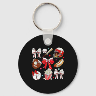 Sell Coquette Bow Drip Game Day Sell Mama Key Ring
