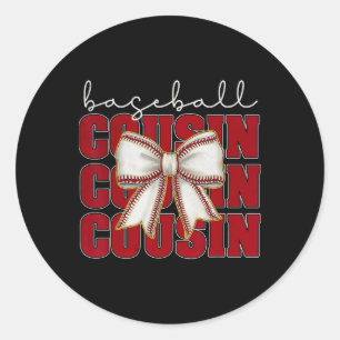 Sell Cousin Coquette Bow Sport Lover Mothers Day V Classic Round Sticker
