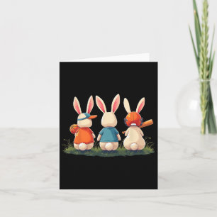 Sell Cute Easter Sports Bunnies Sketll Footll  Card